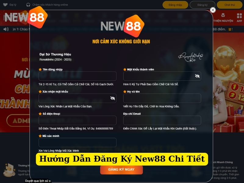 hướng dẫn đăng ký new88 chi tiết