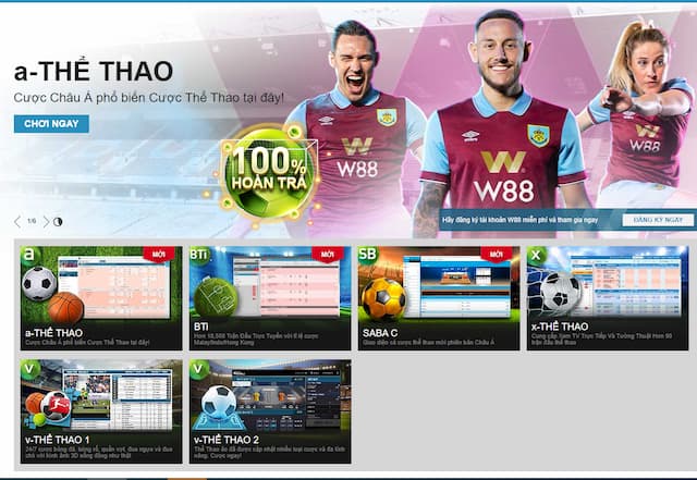 W88 là trang cược thể thao siêu đỉnh